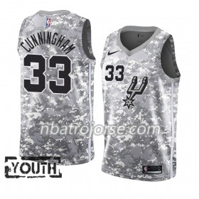 Barn San Antonio Spurs Tröja Dante Cunningham 33 2018-19 Nike Grå Swingman